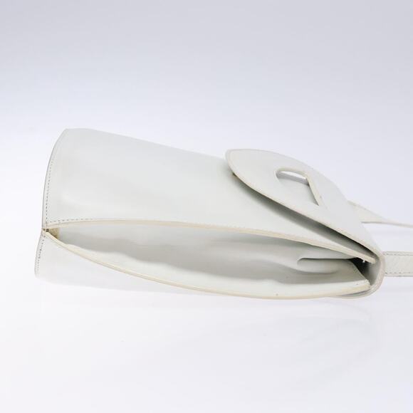 CELINE Shoulder Bag Leather Gold White - Picture 4 of 13